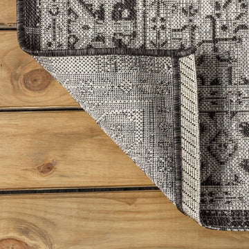 Sinjuri Medallion Textured Weave Indoor/outdoor Area Rug